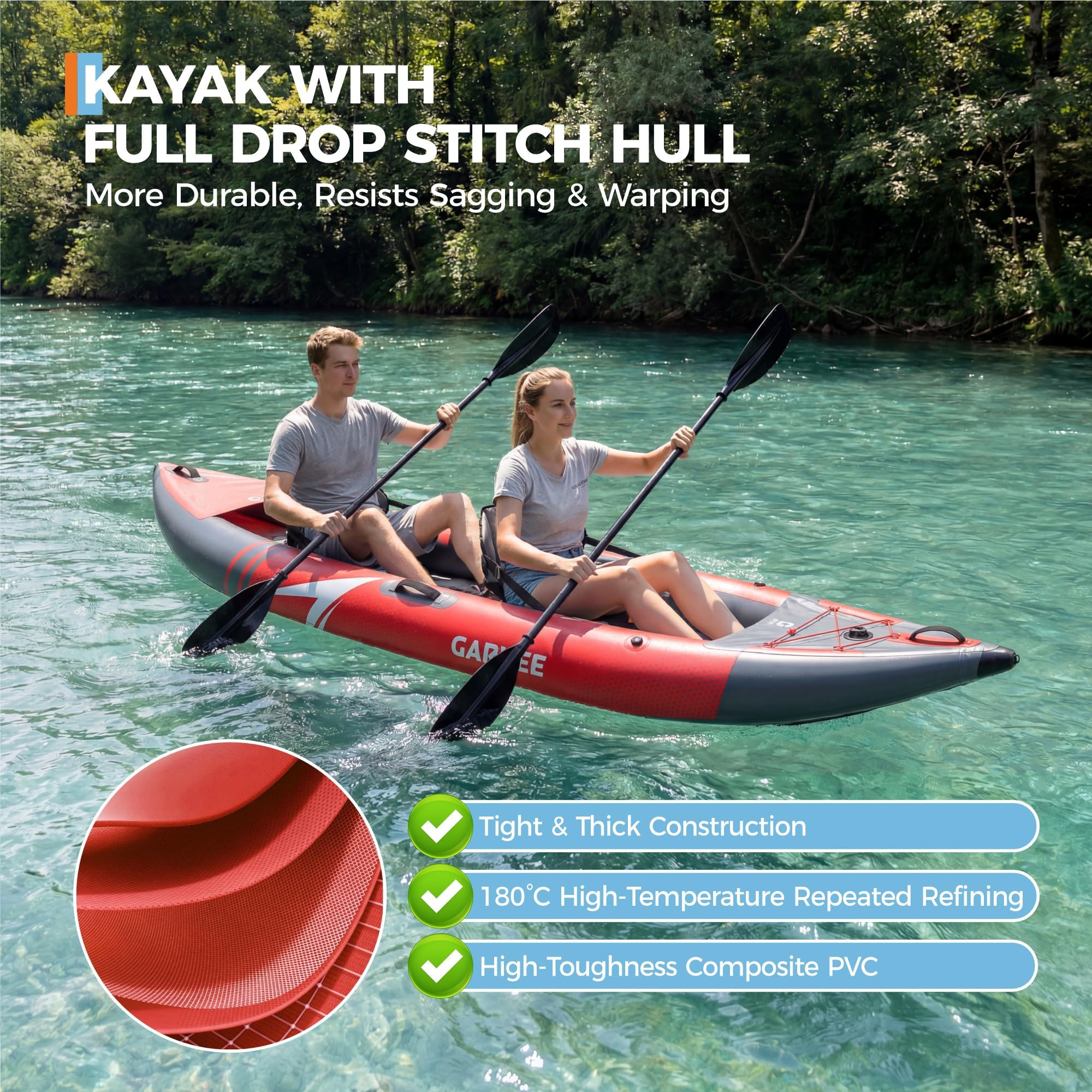 2 Person Inflatable Kayak 12.5 – Fishing Kayak Seat Bewertung und Preis