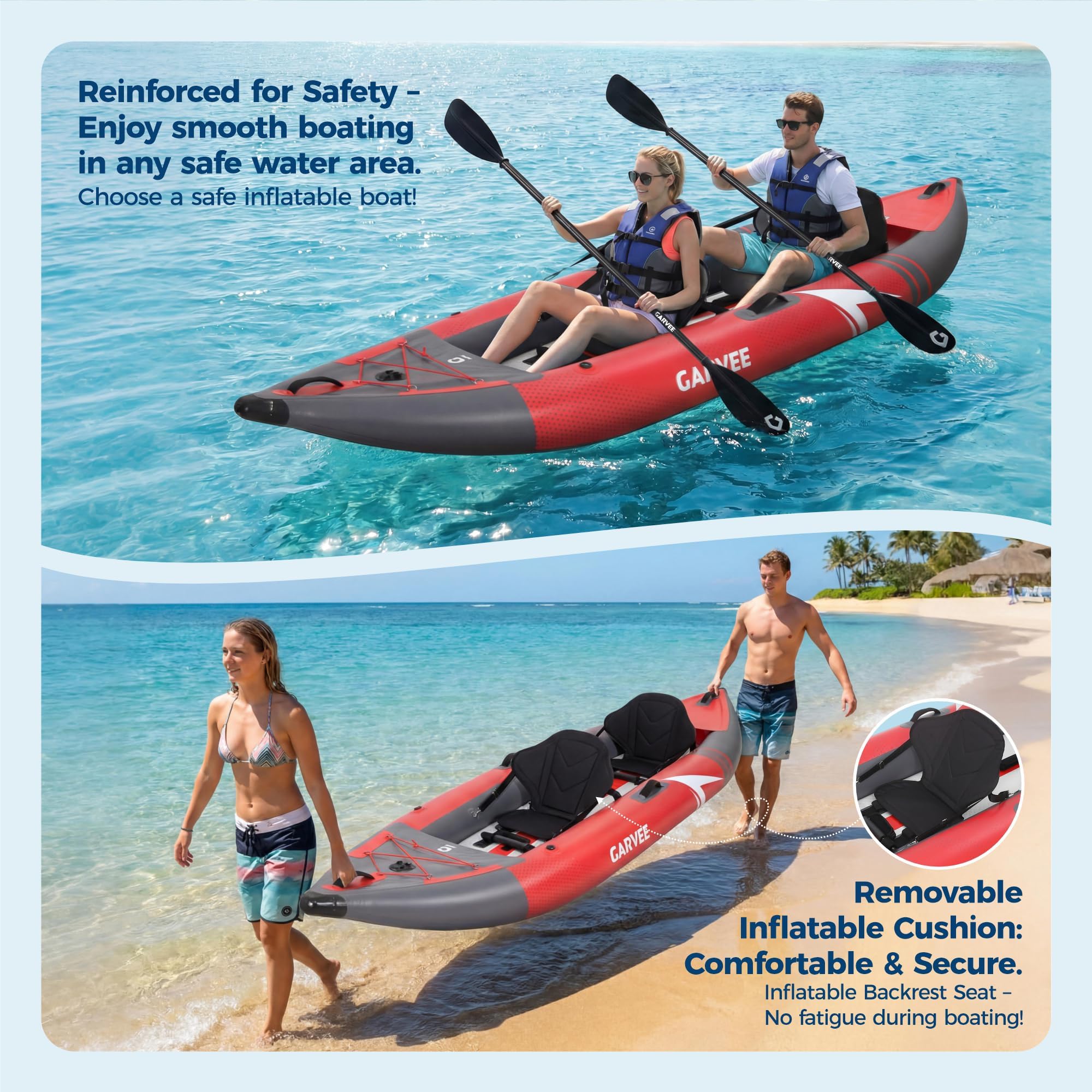2 Person Inflatable Kayak 12.5 – Fishing Kayak Seat Bewertung und Preis